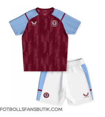 Aston Villa Replika Hemmatröja Barn 2023-24 Kortärmad (+ Korta byxor)